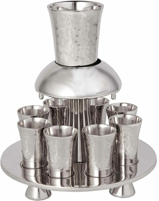 Hammered Kiddush Fountain - Silver