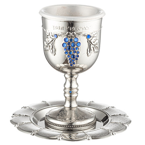 NICKEL KIDDUSH CUP, VINE