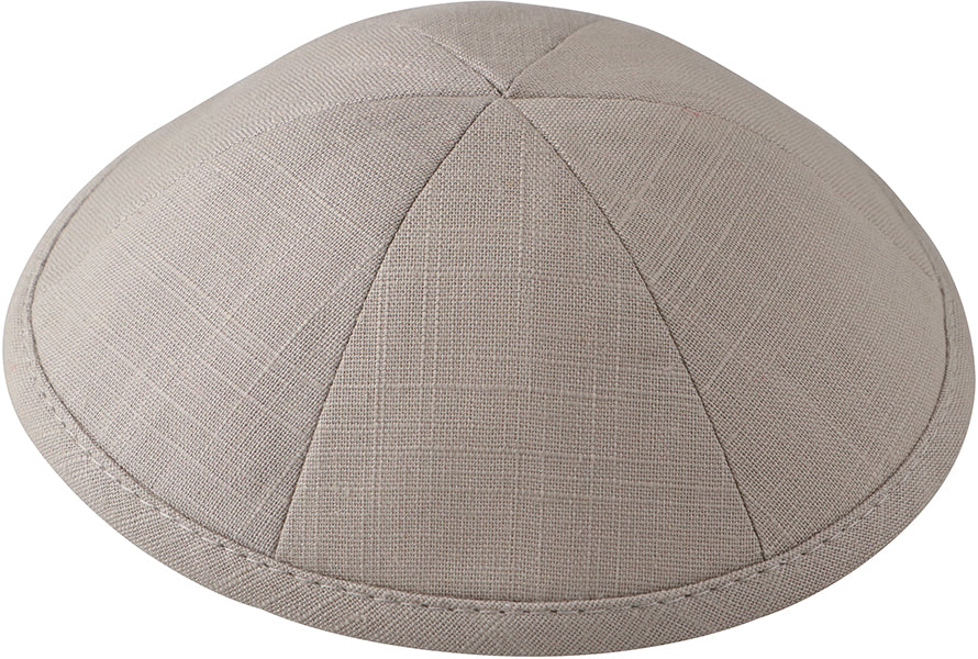 Light Grey Linen Kippah