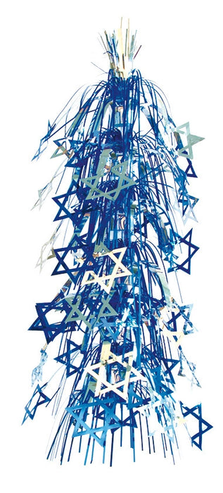 Blue and Silver Magen David Lantern