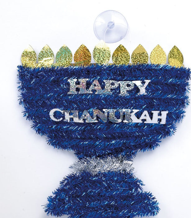 Menorah Shaped Tinsel Decoration