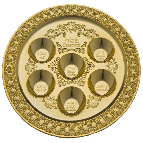 Passover Plate - Gold Color