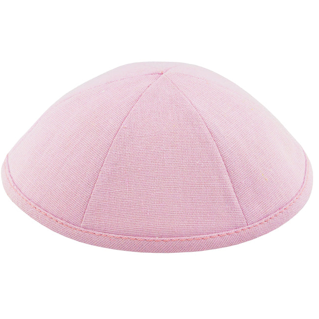 Pink Linen Kippah - Mitzvahland.com