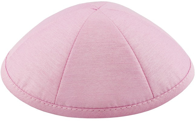 Pink Raw Silk Kippah - Mitzvahland.com