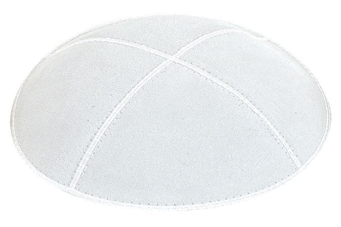 White Suede Kippah