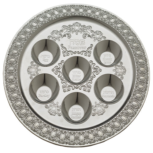 Passover Plate - Silver Color