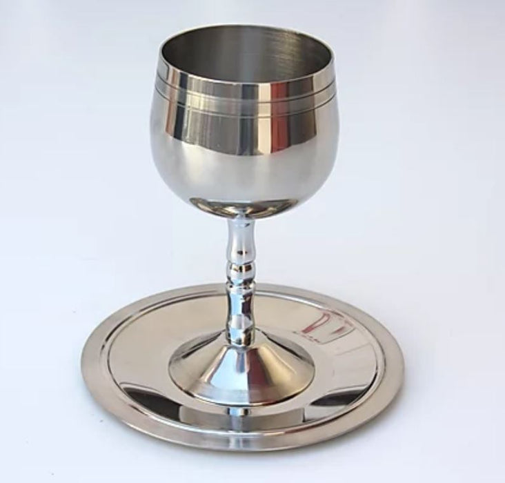 Stainless Steel Silver Kiddush Cup