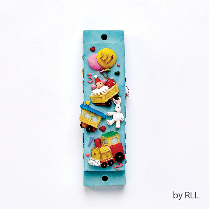 Toys & Balloons Resin Mezuzah