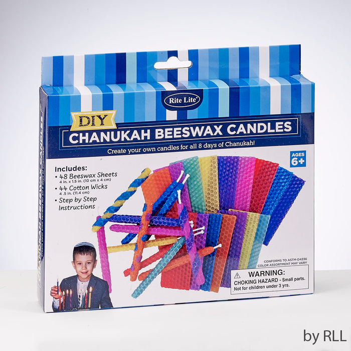 Create Your Own Chanukah Beeswax Candles Kit - Makes 44 Candles