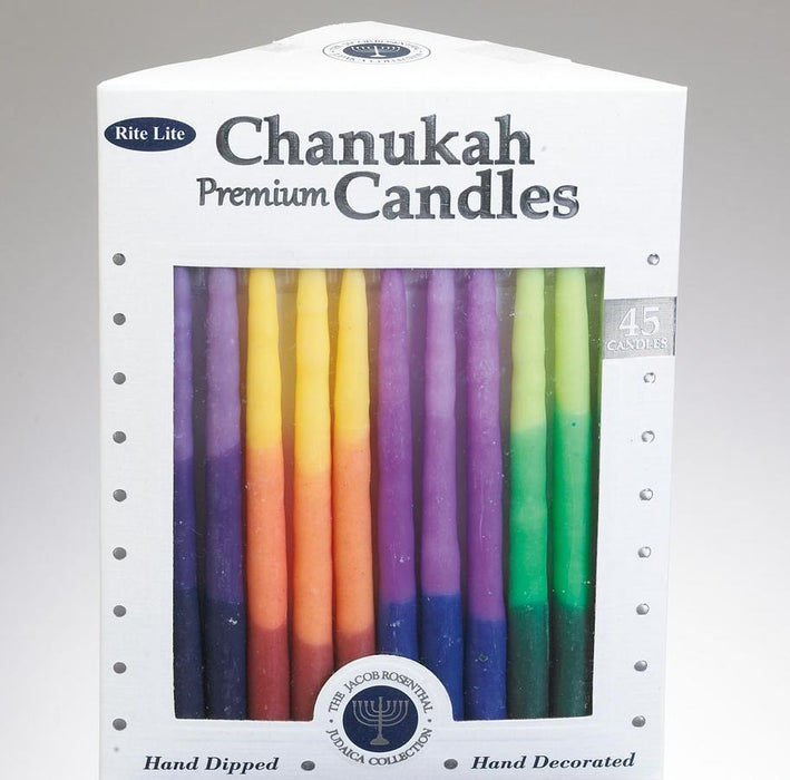 Premium Chanukah Candles - Tri-Color