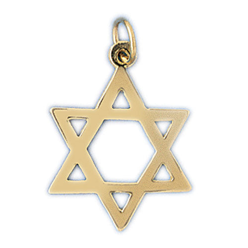 14K Gold Star of David Jewish Star Charm Jewelry - Mitzvahland.com All your Judaica Needs!