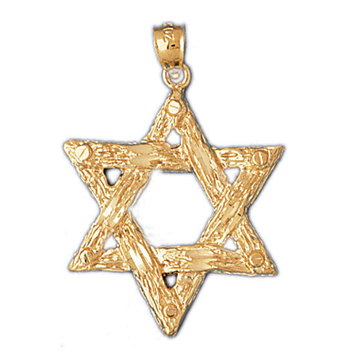 14K GOLD JEWISH CHARM - STAR OF DAVID Jewelry - Mitzvahland.com All your Judaica Needs!