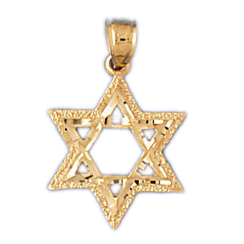 14K GOLD JEWISH CHARM - STAR OF DAVID Jewelry - Mitzvahland.com All your Judaica Needs!