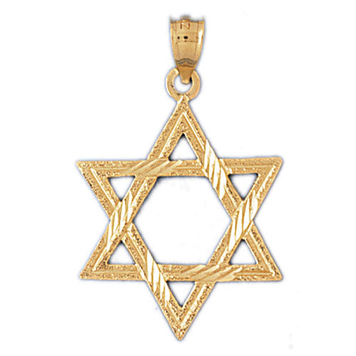 14K GOLD JEWISH CHARM - STAR OF DAVID Jewelry - Mitzvahland.com All your Judaica Needs!