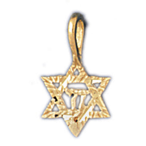 14K GOLD JEWISH CHARM - STAR OF DAVID Jewelry - Mitzvahland.com All your Judaica Needs!