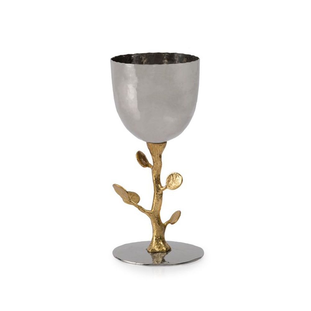 BOTANICAL LEAF GOLD KIDDUSH CUP - Mitzvahland.com All your Judaica Needs!