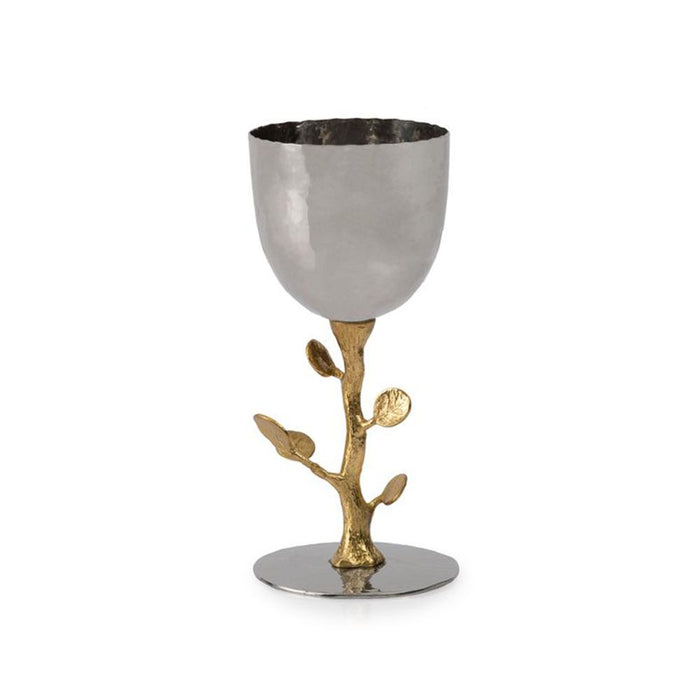 BOTANICAL LEAF GOLD KIDDUSH CUP - Mitzvahland.com All your Judaica Needs!