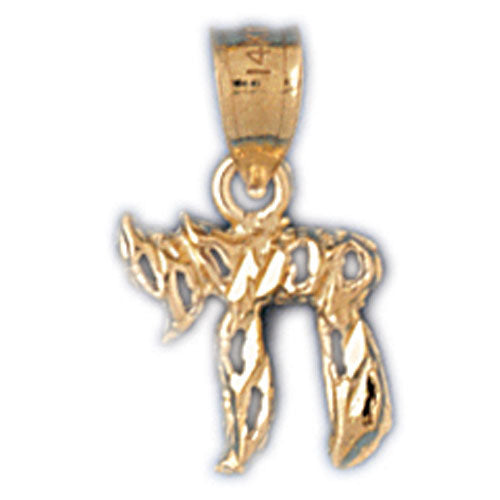 14K Gold Chai Life Charm Jewelry - Mitzvahland.com All your Judaica Needs!