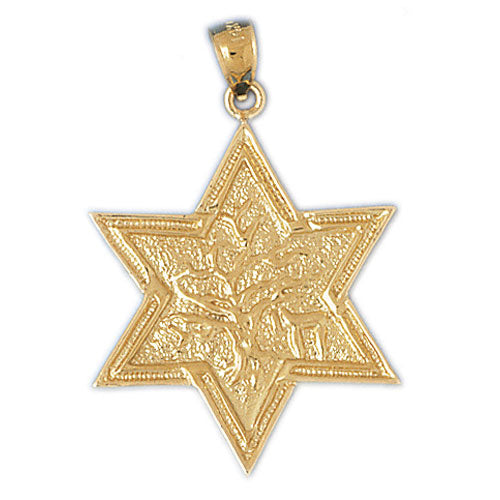 14K Gold Star of David 14K Gold w/Tree of Life Pendant Jewelry - Mitzvahland.com All your Judaica Needs!