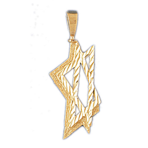 14K GOLD JEWISH CHARM - STAR OF DAVID Jewelry - Mitzvahland.com All your Judaica Needs!