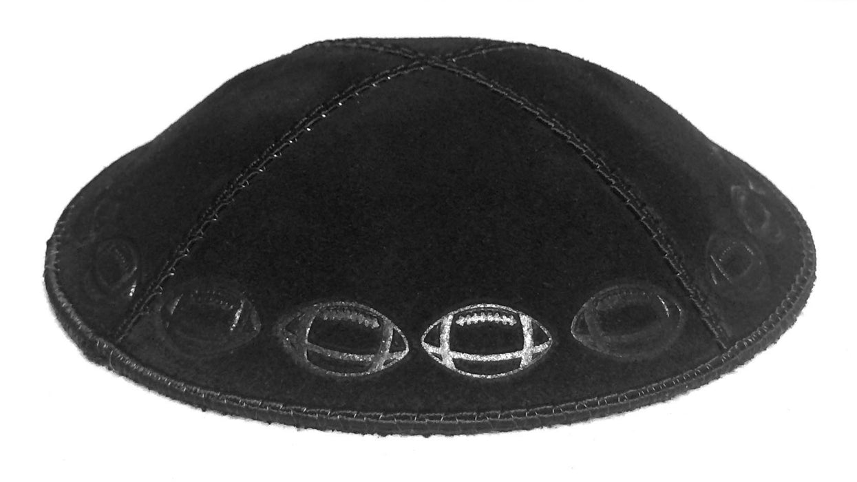 Football Embossed Kippah Kippot / Yarmulkes - Mitzvahland.com All your Judaica Needs!