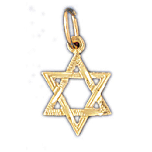 14K GOLD JEWISH CHARM - STAR OF DAVID Jewelry - Mitzvahland.com All your Judaica Needs!