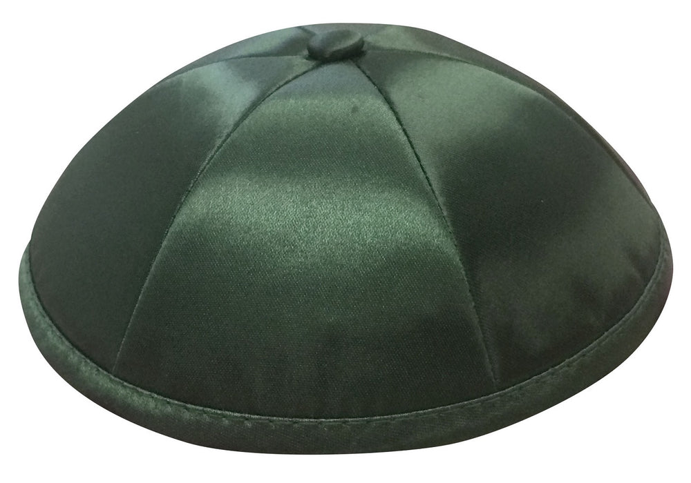 Dark Green Deluxe Satin Kippah - Per Piece Kippot / Yarmulkes - Mitzvahland.com All your Judaica Needs!