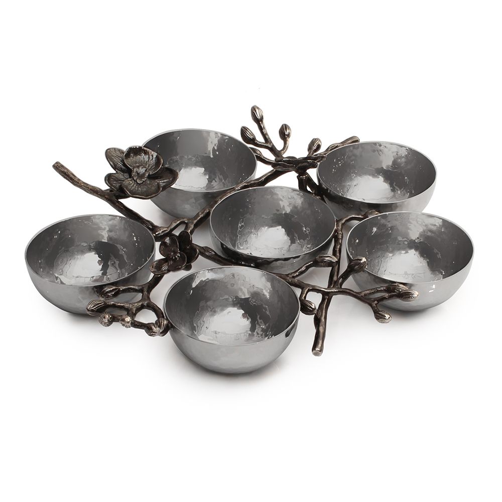 BLACK ORCHID SEDER PLATE - Mitzvahland.com All your Judaica Needs!