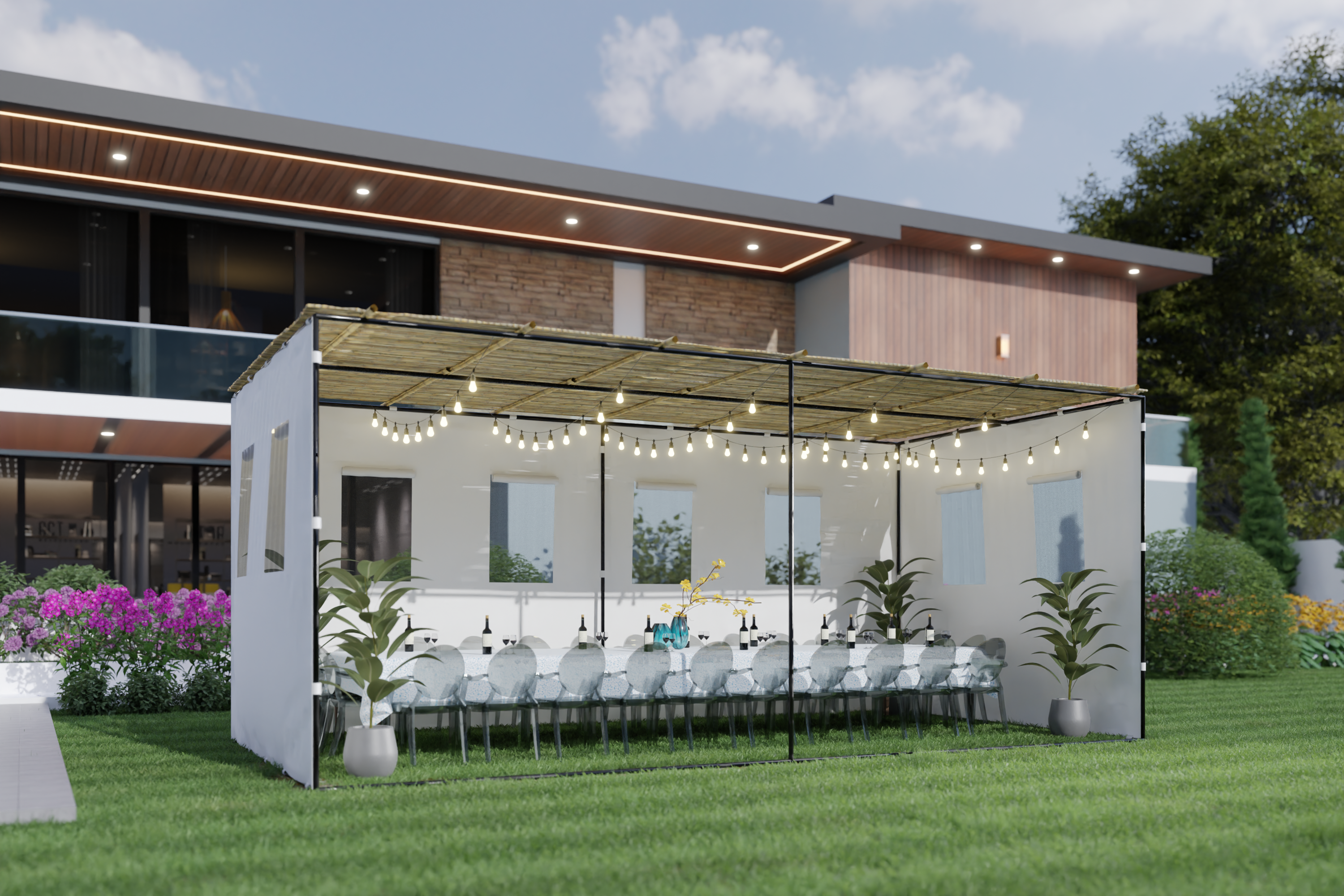 XL Adjustable Sukkah Kit - 100 Sizes in 1 Kit! - Certified Kosher  up to 10'x20'