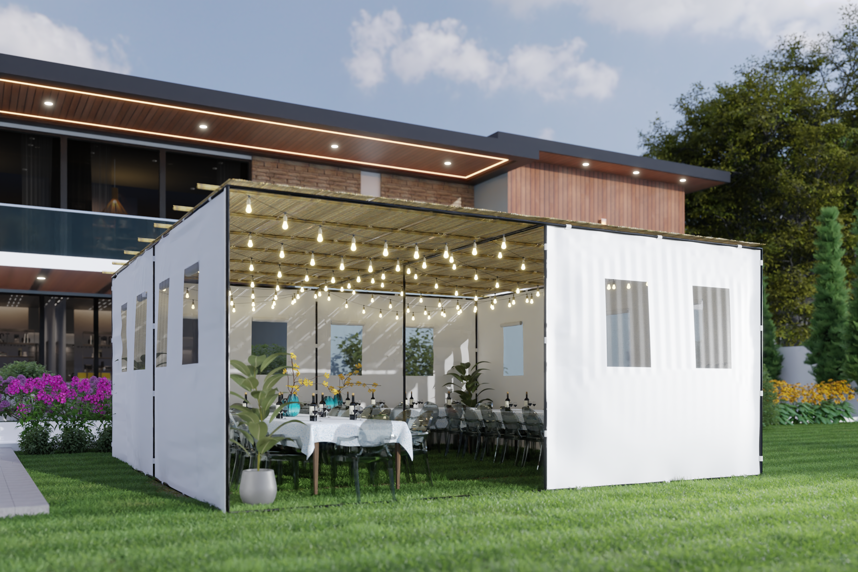 XXL Adjustable Sukkah Kit - 192 Sizes in 1 Kit! - Certified Kosher up to 20'x20'