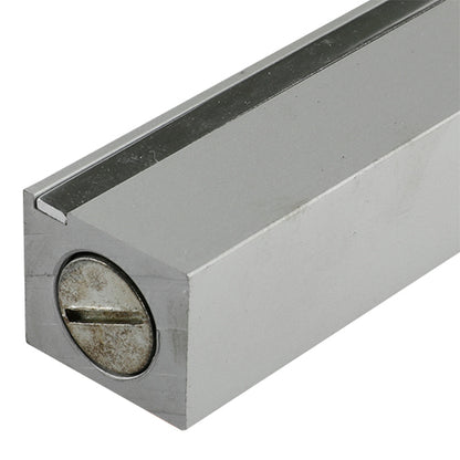 White Mezuzah with Metal SHIN & Golden Stripe - Mitzvahland.com