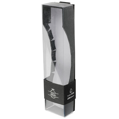 Concrete Polymer Mezuzah - Black with Gold Shin - Mitzvahland.com