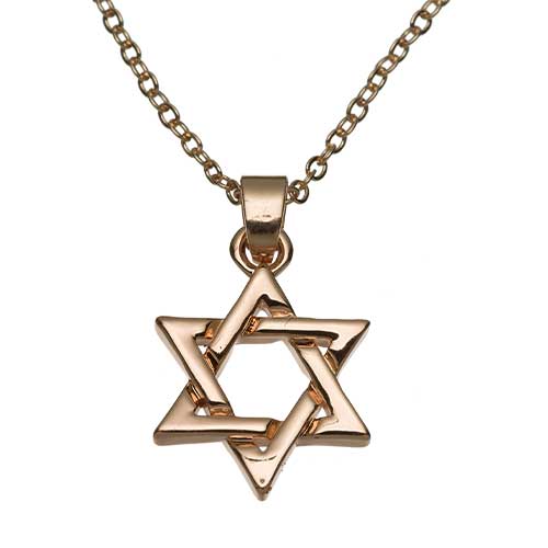 Rose Gold Star of David Necklace