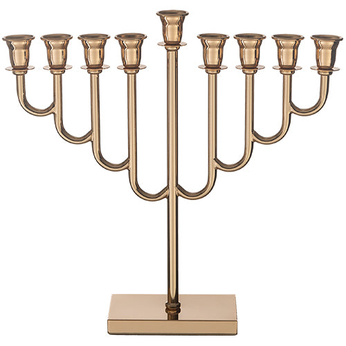 Metal Rose Gold Menorah - Loop