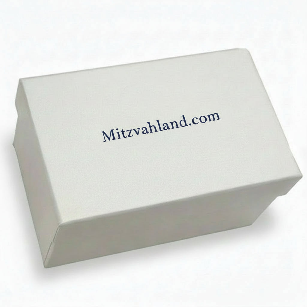 Crystal Dreidel - Natural and Gold with Metal Plaque