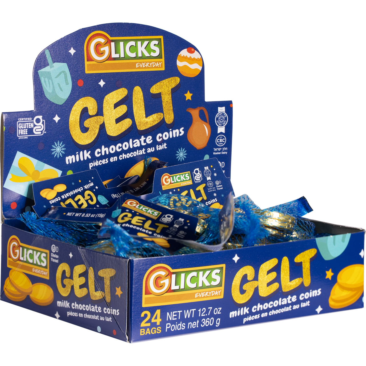 Hanukkah Gold Coins Milk Chocolate - Hanukkah Gelt