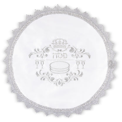 Matzah Cover with Silver Embroidery - Mitzvahland.com