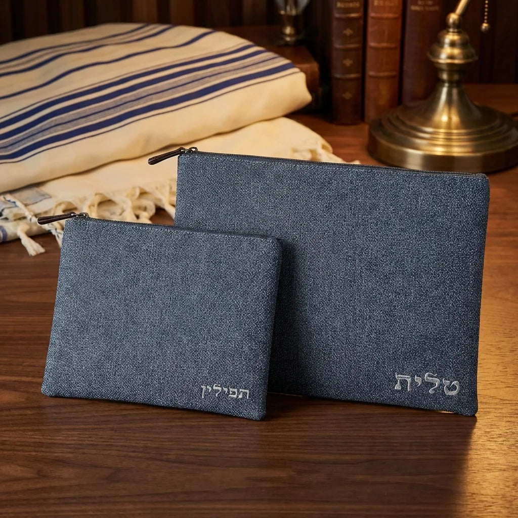 Fabric Talit bag - Denim Blue