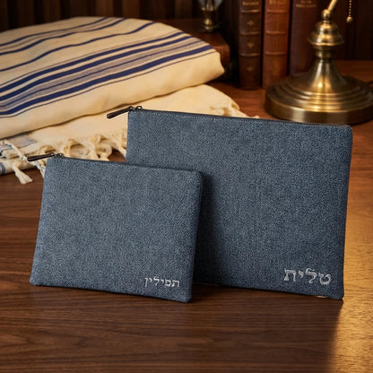 Fabric Talit bag - Denim Blue
