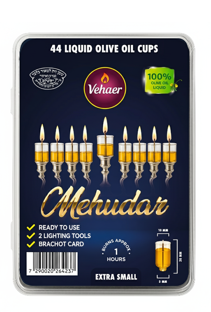 Extra Small  Premium Oil Olive Oil Candles for Hanukkah - Mitzvahland.com