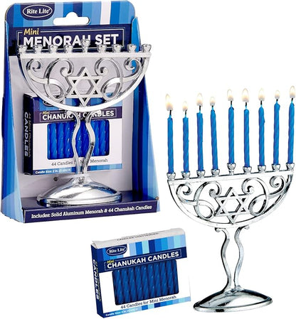 Mini Menorah Set with Mini Candles