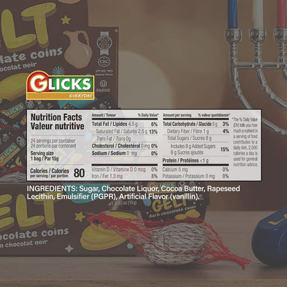 Hanukkah Silver Coins Dark Chocolate - Hanukkah Gelt