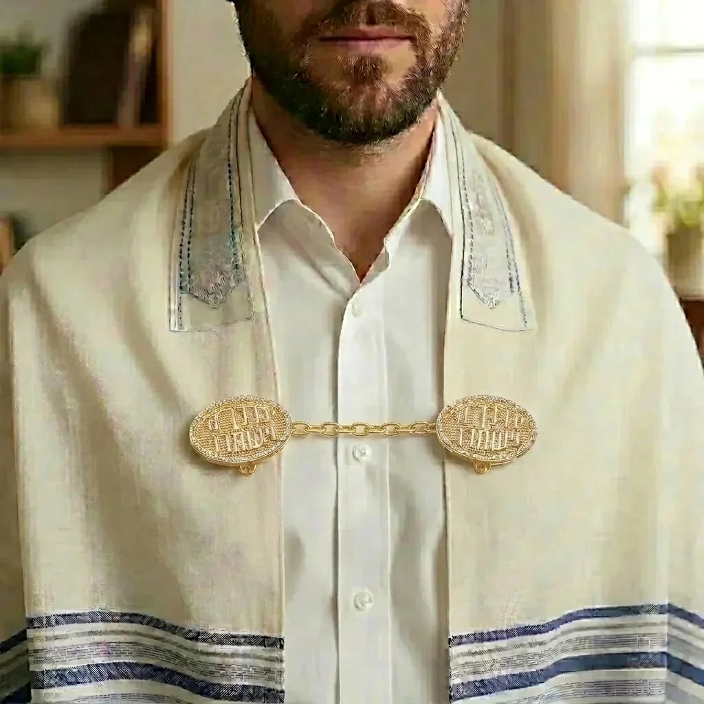 Gold finish Tallit Clips Birkat Cohenim