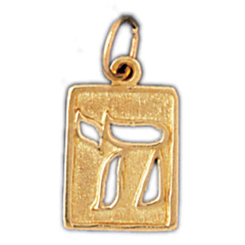 14K GOLD JEWISH CHARM - CHAI
