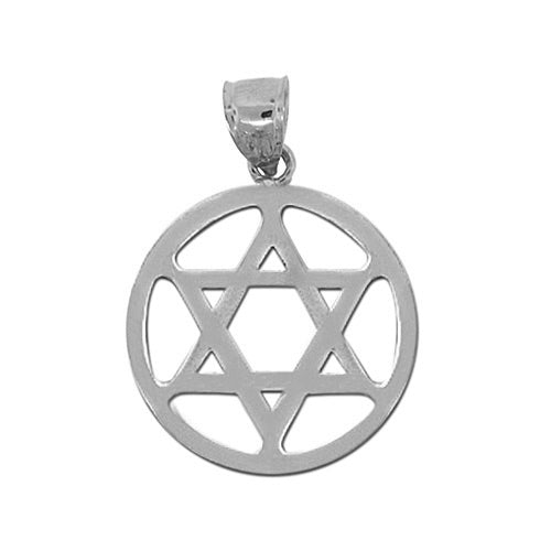 14K Gold Encircled Jewish Star of David Charm - Mitzvahland.com