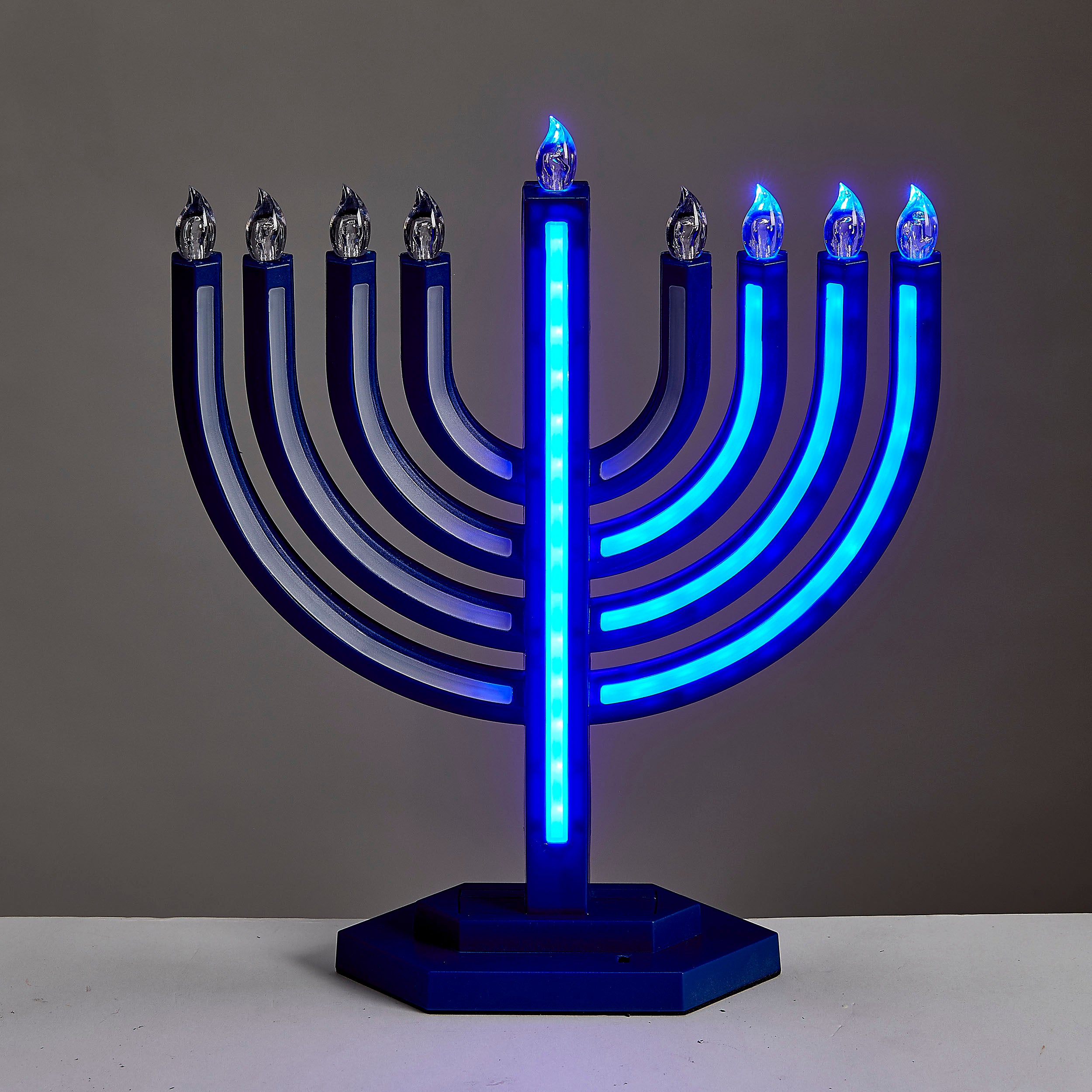 Color Wave LED Menorah With Multi-function Color Changing
