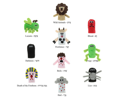 Ten Plague Finger Puppets - Mitzvahland.com