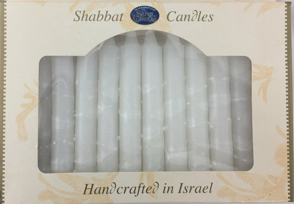 Safed Shabbat Candles White