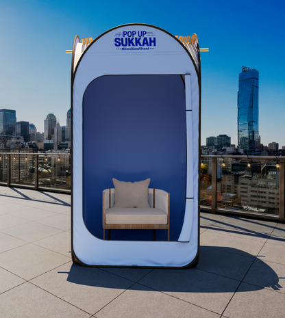 Pop Up Sukkah - The Travel Sukkah + Mehadrin Schach Bamboo Mat - Large Size - Mitzvahland.com