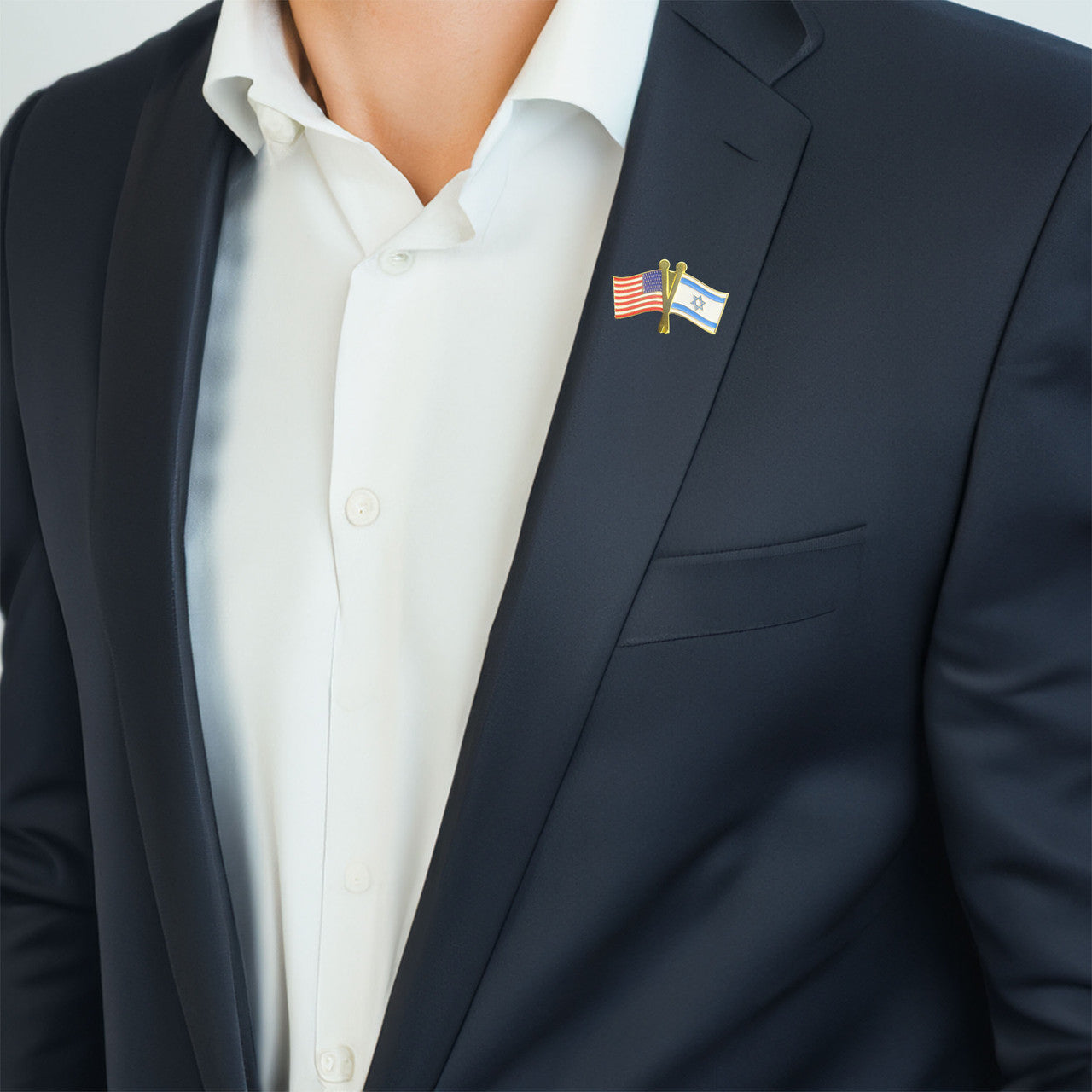 Israeli & American Flag Pin